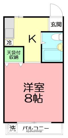 吉田コーポ第1(1K/2階)の間取り写真