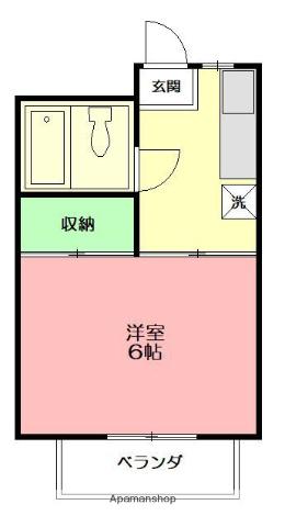 サンコーポⅡ(1K/2階)の間取り写真