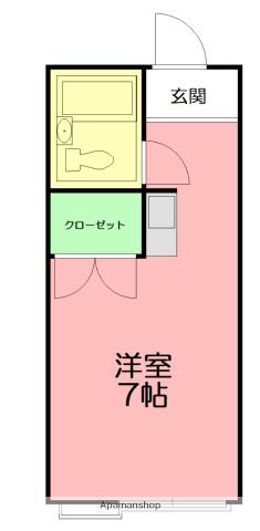 コーポ和田(ワンルーム/2階)の間取り写真