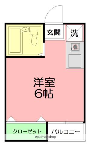 シルバーウェーブコート1(ワンルーム/2階)の間取り写真