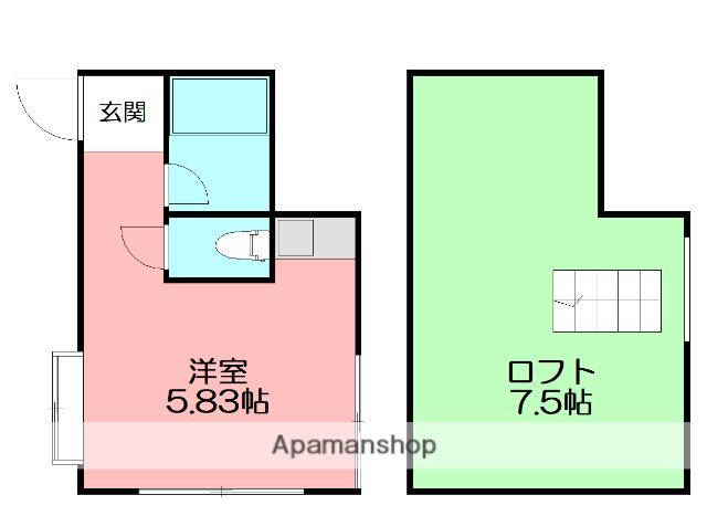 セゾン茅ヶ崎(ワンルーム/2階)の間取り写真