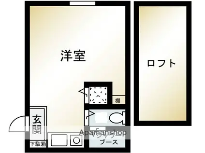 第2渡邉ハイツ(ワンルーム/2階)の間取り写真