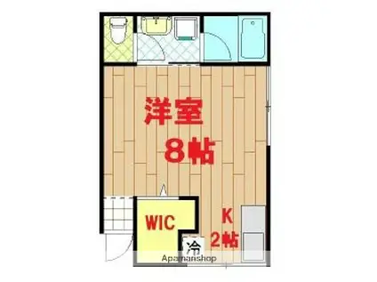 D・スタイリオ平塚(ワンルーム/2階)の間取り写真