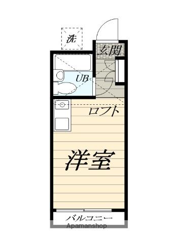 アップルハウス 藤沢本町(ワンルーム/1階)の間取り写真