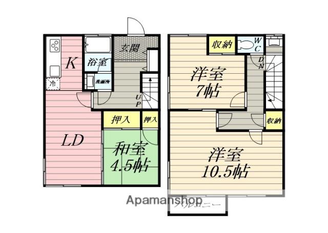 片桐ハイツ(3LDK)の間取り写真