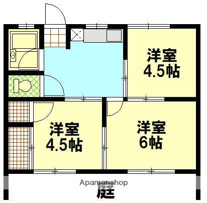 イーストハイツ(3DK/1階)の間取り写真