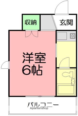 ドルフ鶴巻NO.16(ワンルーム/1階)の間取り写真