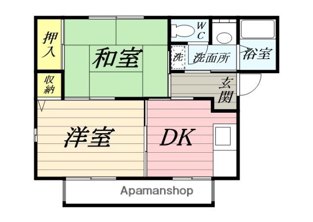 プレ・プラージュA(2DK/1階)の間取り写真