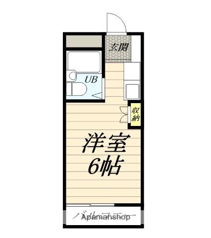 ゼルコバハウス鶴巻南(ワンルーム/4階)の間取り写真