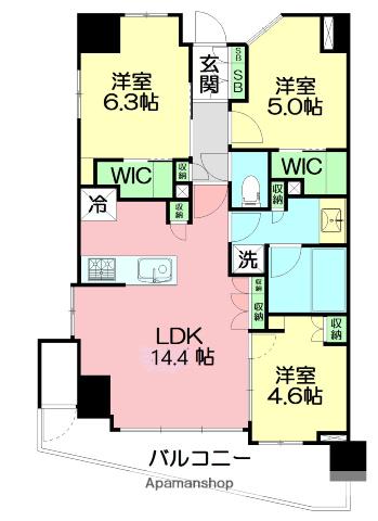 グランカーサ藤沢(3LDK/2階)の間取り写真