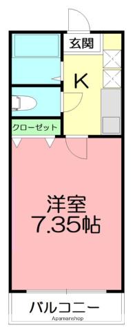 メゾンSK Ⅰ(1K/2階)の間取り写真