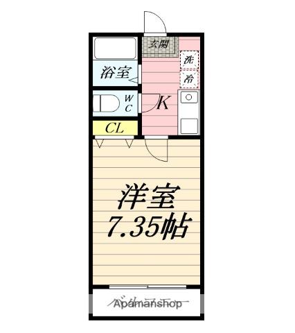 メゾンSK Ⅰ(1K/2階)の間取り写真