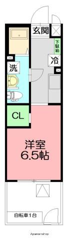 カレッジテラス・アネックス(1K/1階)の間取り写真