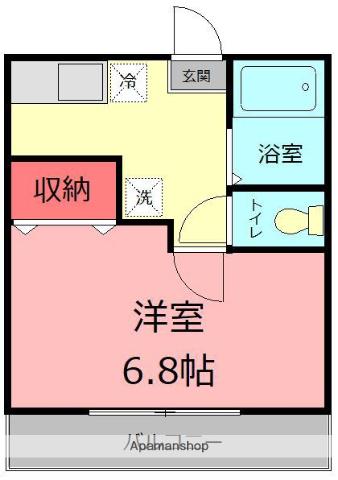 メゾン ドゥ キラ(1K/1階)の間取り写真