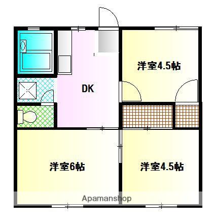 ハイツ山吹(3DK/2階)の間取り写真