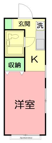 パームリーフ湘南(ワンルーム/1階)の間取り写真