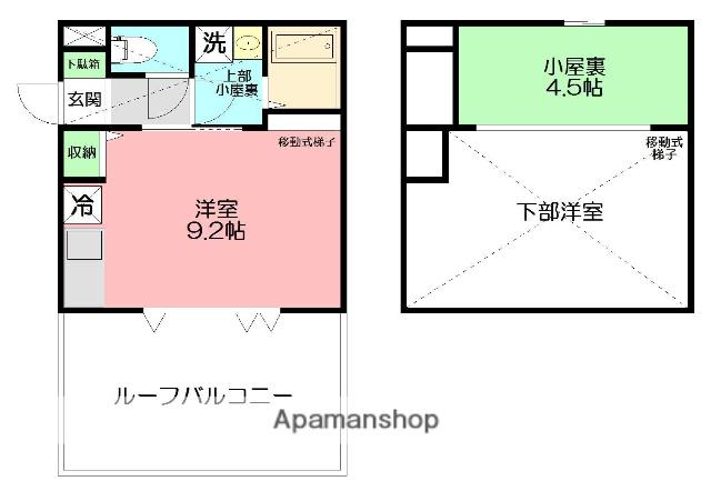 LIFESHIP D棟(ワンルーム/2階)の間取り写真