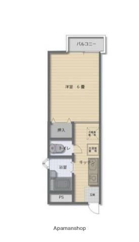 ハイツカメリアB(1K/2階)の間取り写真