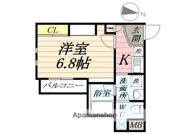 ACCESS湘南平塚(1K/11階)の間取り写真