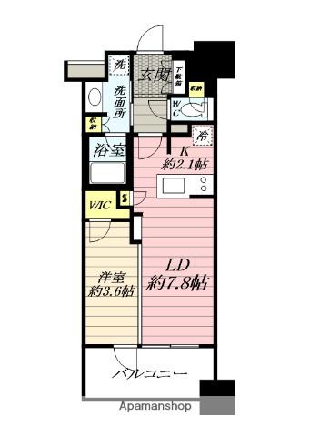 バウス藤沢(1LDK/3階)の間取り写真