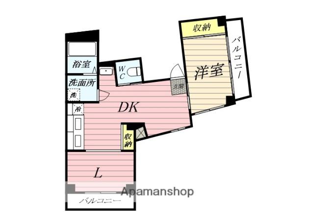 岩本ビル(1LDK/3階)の間取り写真