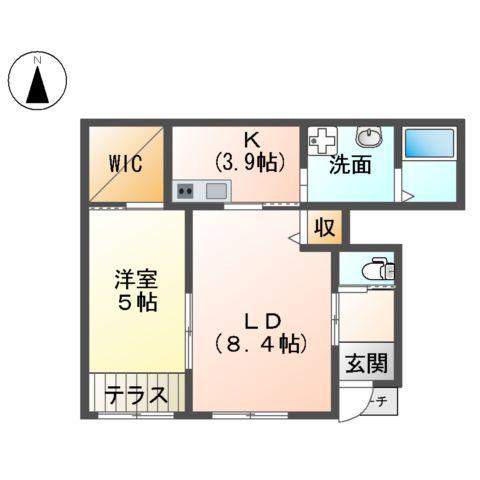 フロレアート大磯(1LDK/1階)の間取り写真