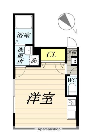 FOREST CHIGASAKI(ワンルーム/2階)の間取り写真