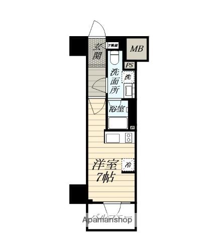 デュオステージ藤沢(ワンルーム/10階)の間取り写真