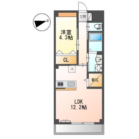 セントラルセブン(1LDK/3階)の間取り写真