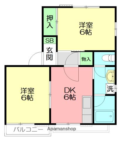 アイビーコート高橋(ワンルーム/1階)の間取り写真