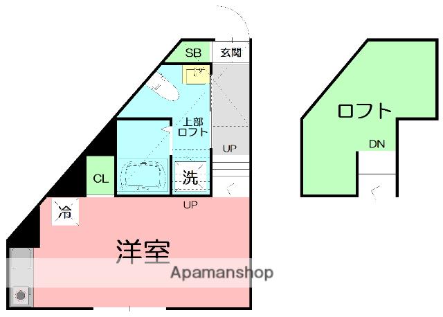ラフィナ・コスタ(ワンルーム/1階)の間取り写真