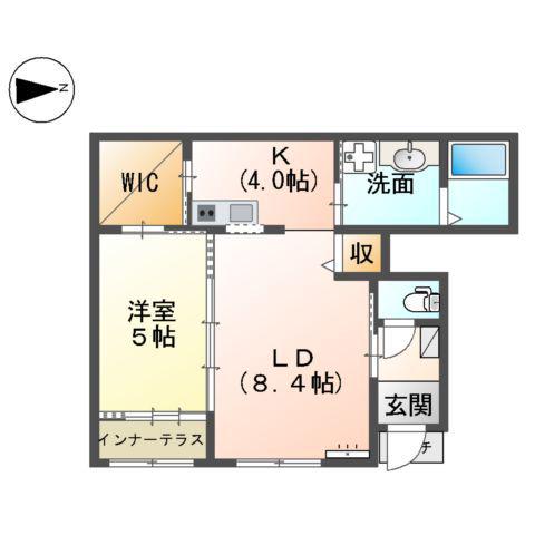 小田原市飯泉アパート工事(1LDK/1階)の間取り写真