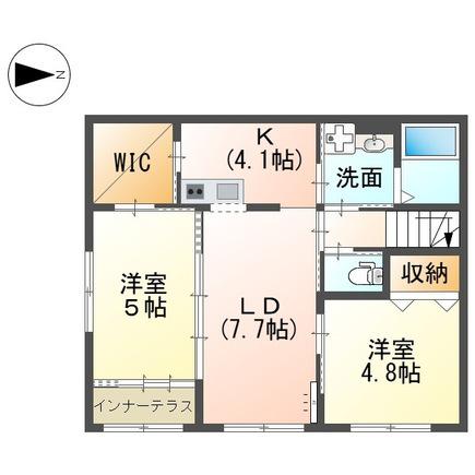 小田原市飯泉アパート工事(2LDK/2階)の間取り写真