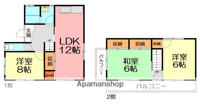 ひなたとそよ風のマーレ(3LDK/1階)の間取り写真