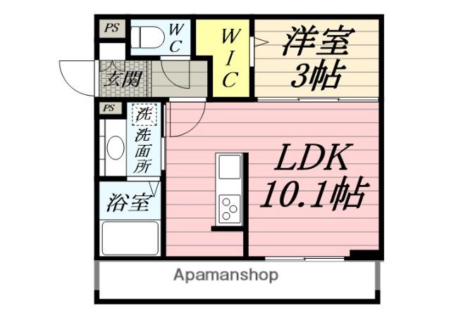 SING WITH ME(1LDK/1階)の間取り写真