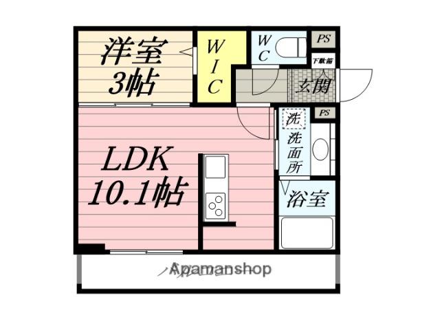 SING WITH ME(1LDK/3階)の間取り写真