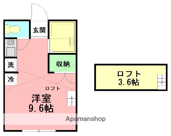 ロイヤルエモンド藤沢(ワンルーム/1階)の間取り写真