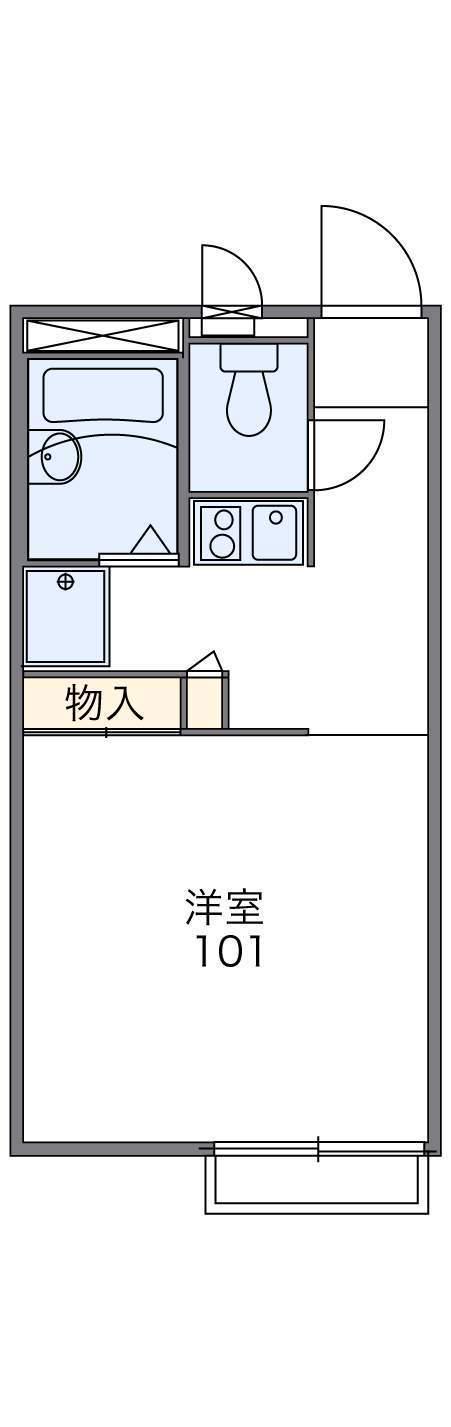 レオパレス白山(1K/1階)の間取り写真