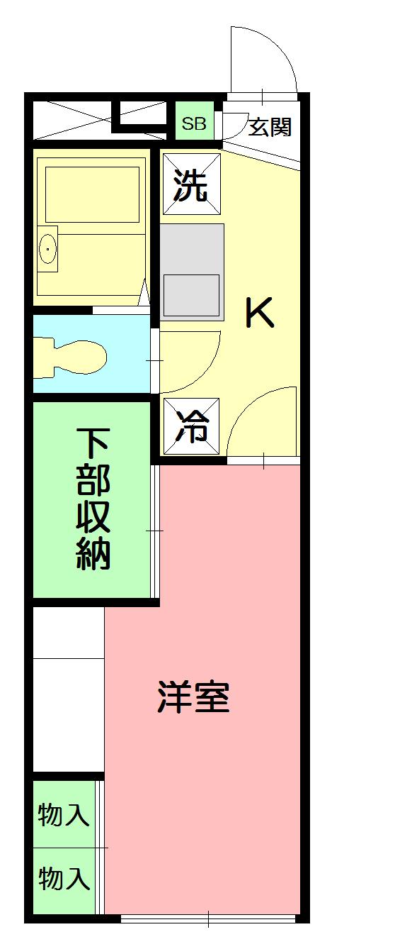レオパレス広貴(1K/1階)の間取り写真