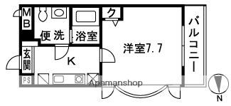 ルクソール(1K/3階)の間取り写真