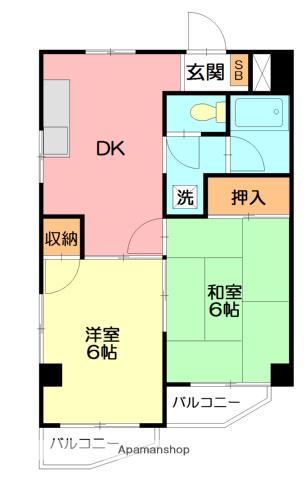第3デンドービル 3階階 間取り