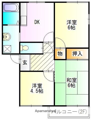 エクセルメゾン(3K/1階)の間取り写真