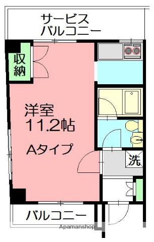 オンディーヌ湘南(ワンルーム/2階)の間取り写真