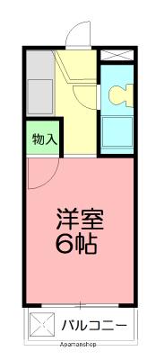 ヒルスミキ辻堂(ワンルーム/3階)の間取り写真