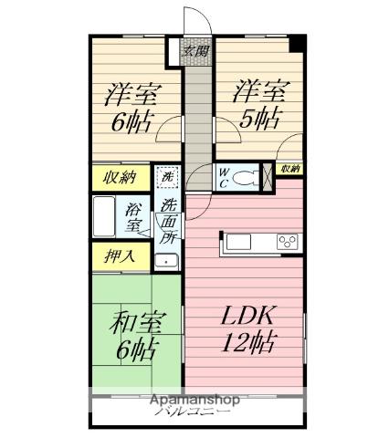 アクティー2(3LDK/4階)の間取り写真