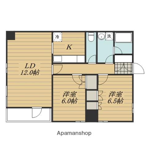 プリメロ湘南(2LDK/6階)の間取り写真