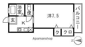 サン・スプリング(1K/2階)の間取り写真