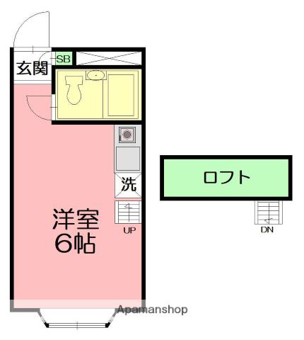 ACCESS若松町(ワンルーム/1階)の間取り写真