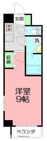 アミューゼ湘南(1K/2階)の間取り写真