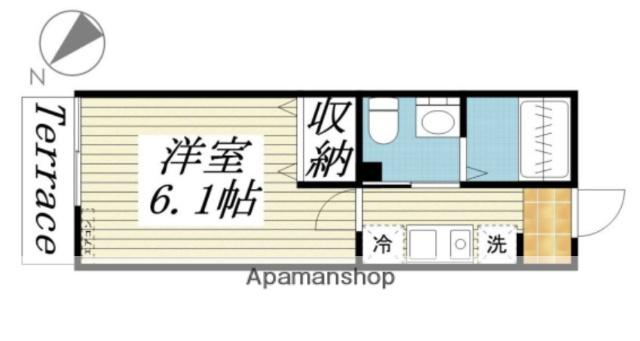 ラ・カンパネラ中央林間(1K/1階)の間取り写真